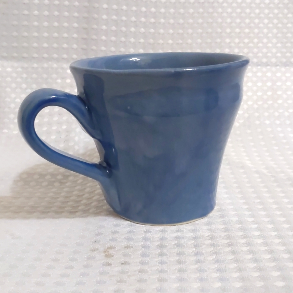 Vance Kitira Pottery Mug Rustic Primitive Coffee Tea Latte Blue Cup Mug